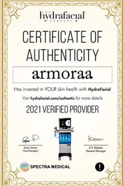 hydrafacial certificate